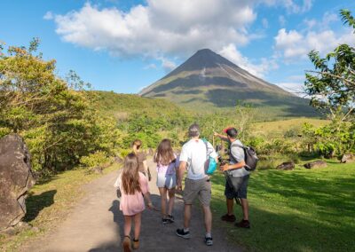 Family Hiking around Arenal Volcano