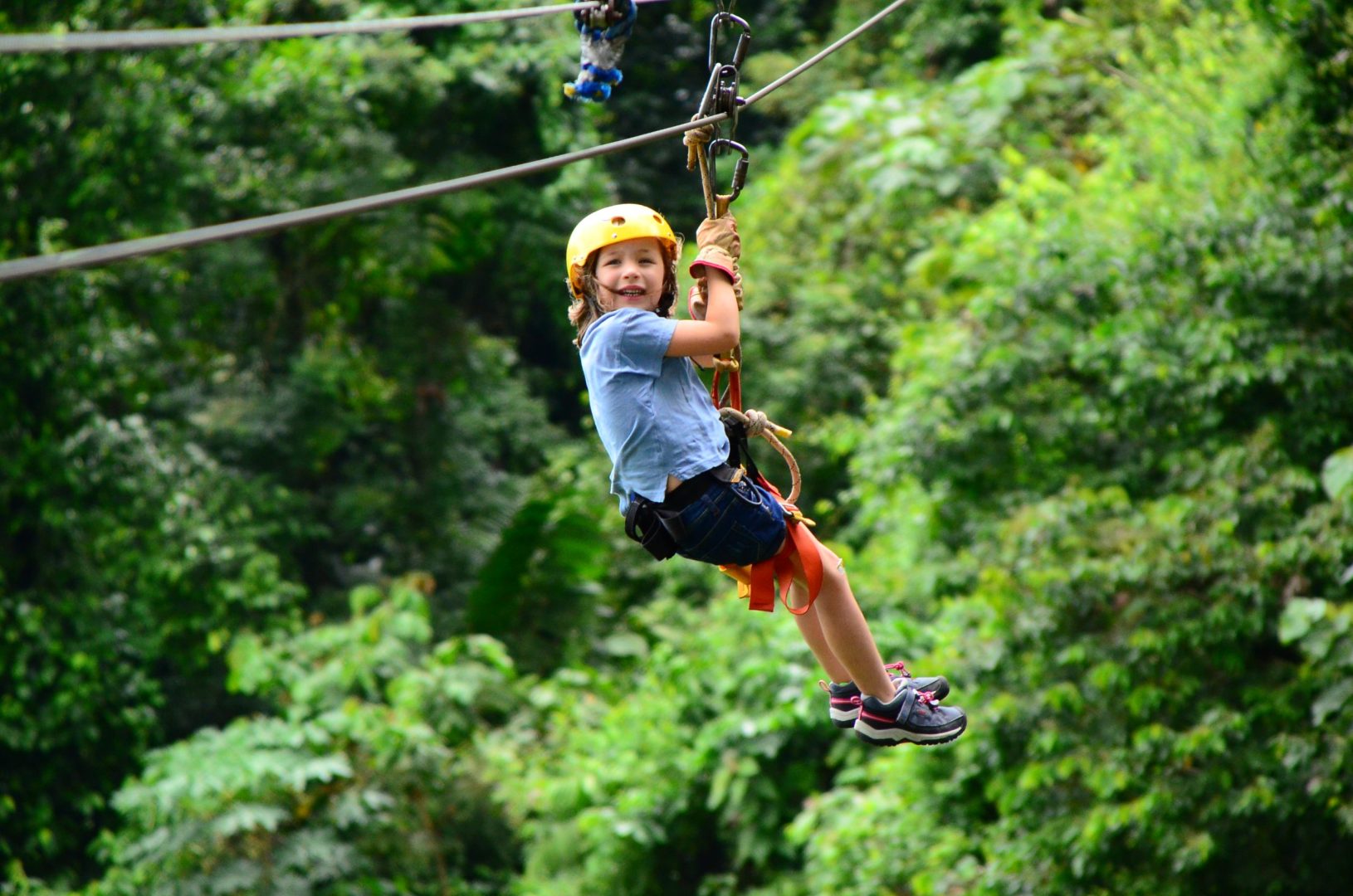 Kids in costa Rica Rainforest at Mistico Hanging Bridges