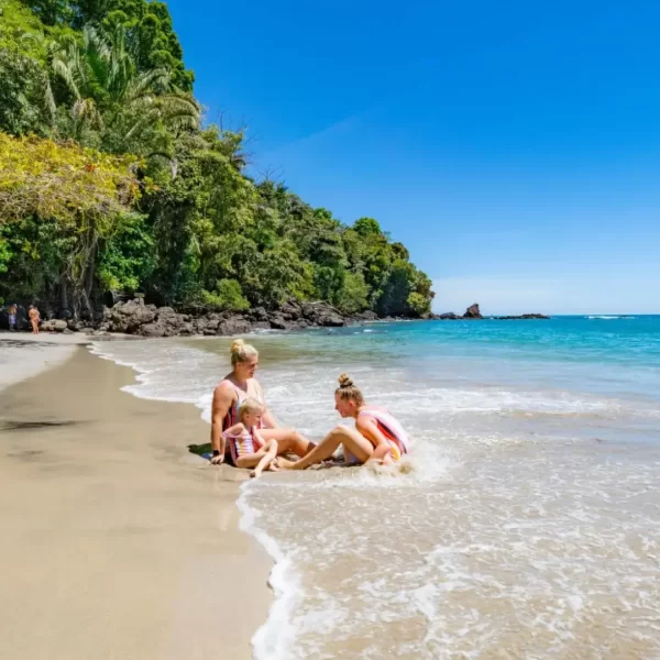 Family at the beach Costa Rica